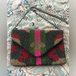 Beaded Clutch with chain